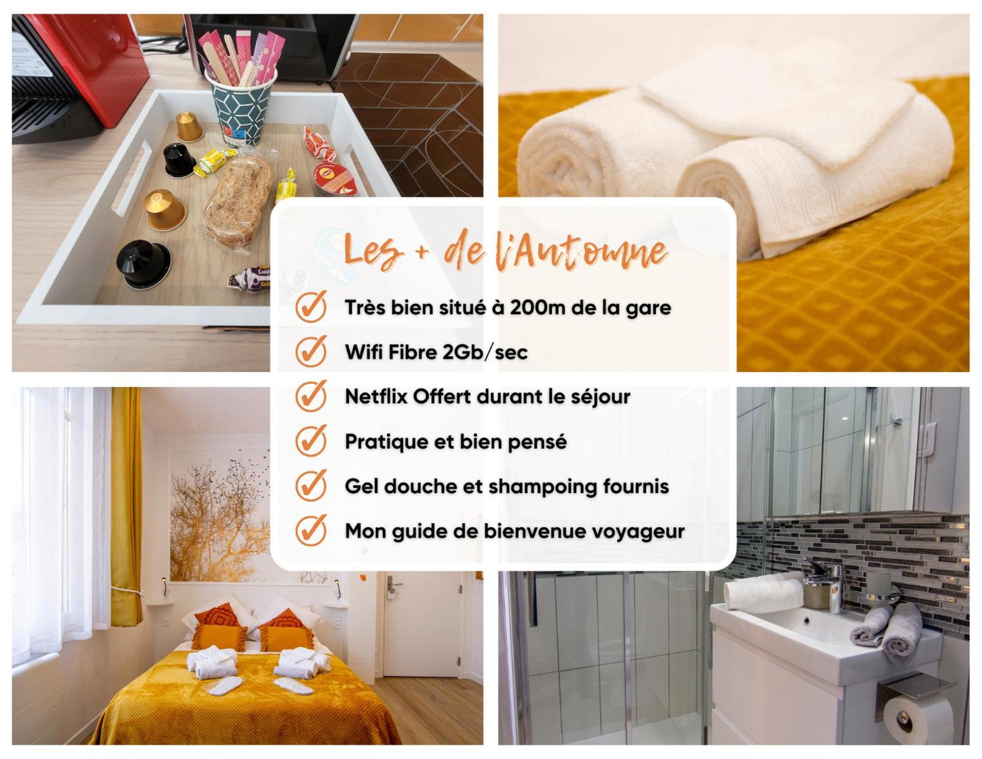 Promenade D'automne - Netflix & Wifi - Climatisation- Parking Gratuit - Check-in 24h24 - Emplacement Velos - Goodmarning Châlons-en-Champagne